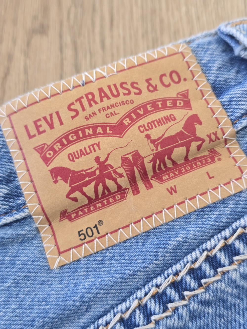 Levi Strauss & Co. 501 Blue Denim Jeans Patch